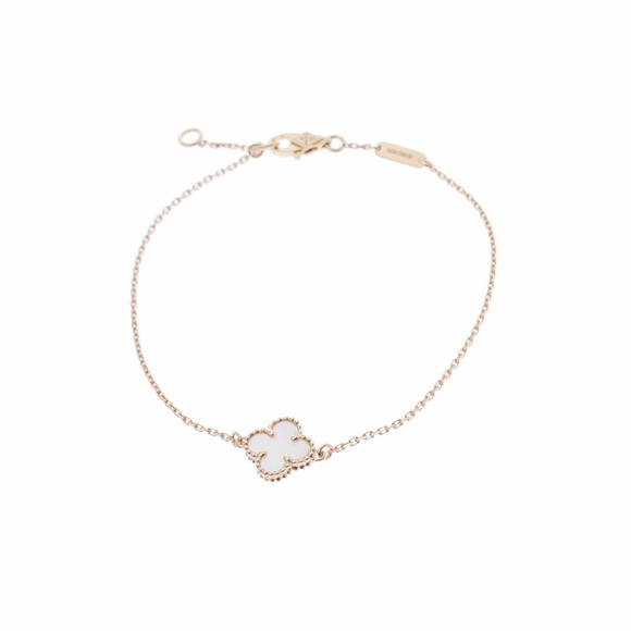 VAN CLEEF & ARPELS Van Cleef Arpels Sweet Alhambra White Shell Ladies K18YG B... - Picture 1 of 9